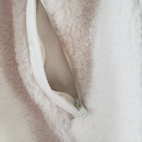 Full length white Athleta Teddy Bear Coat - Picture 3 of 3